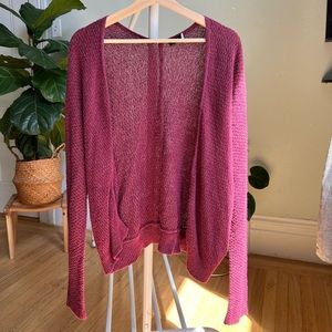 Urban Outfitters Maroon Knit Cardigan